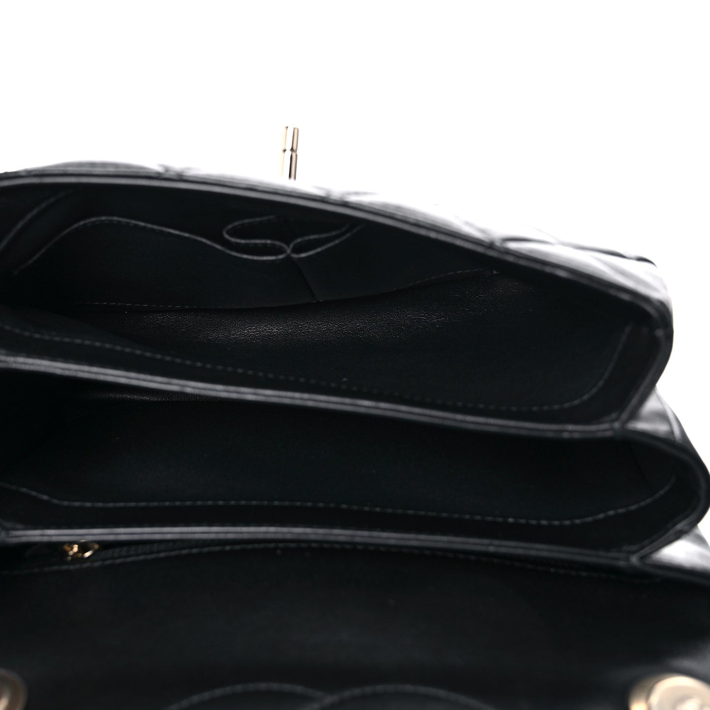 Lambskin Quilted Small Trendy CC Dual Handle Flap Bag Black