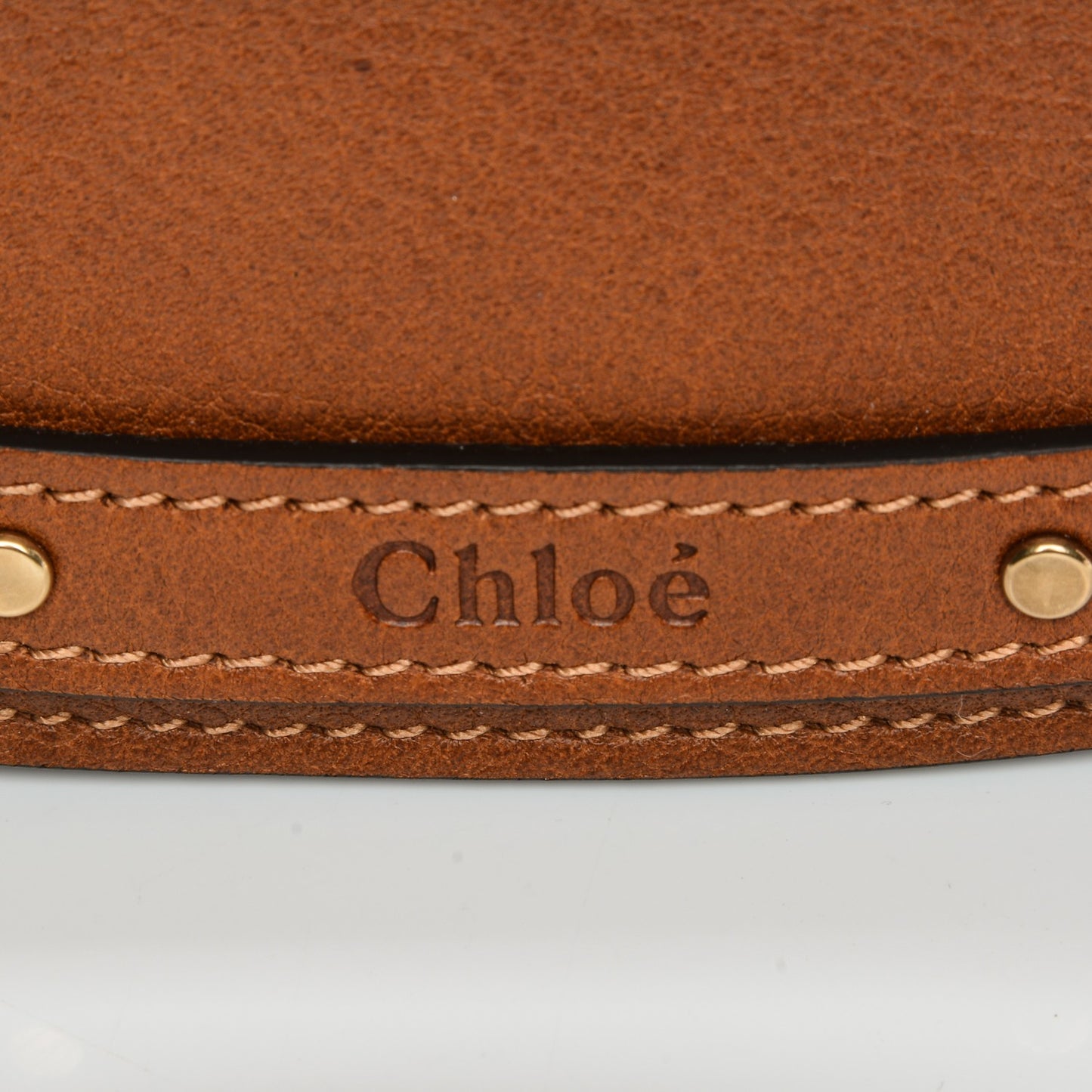 Calfskin Suede Small Nile Bracelet Bag Caramel