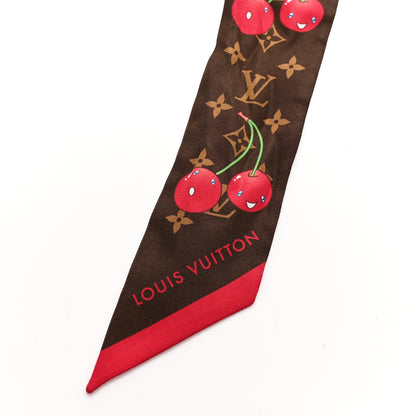 Louis Vuitton LV X TM Silk Monogram Cerises Bandeau Brown 3 of 3