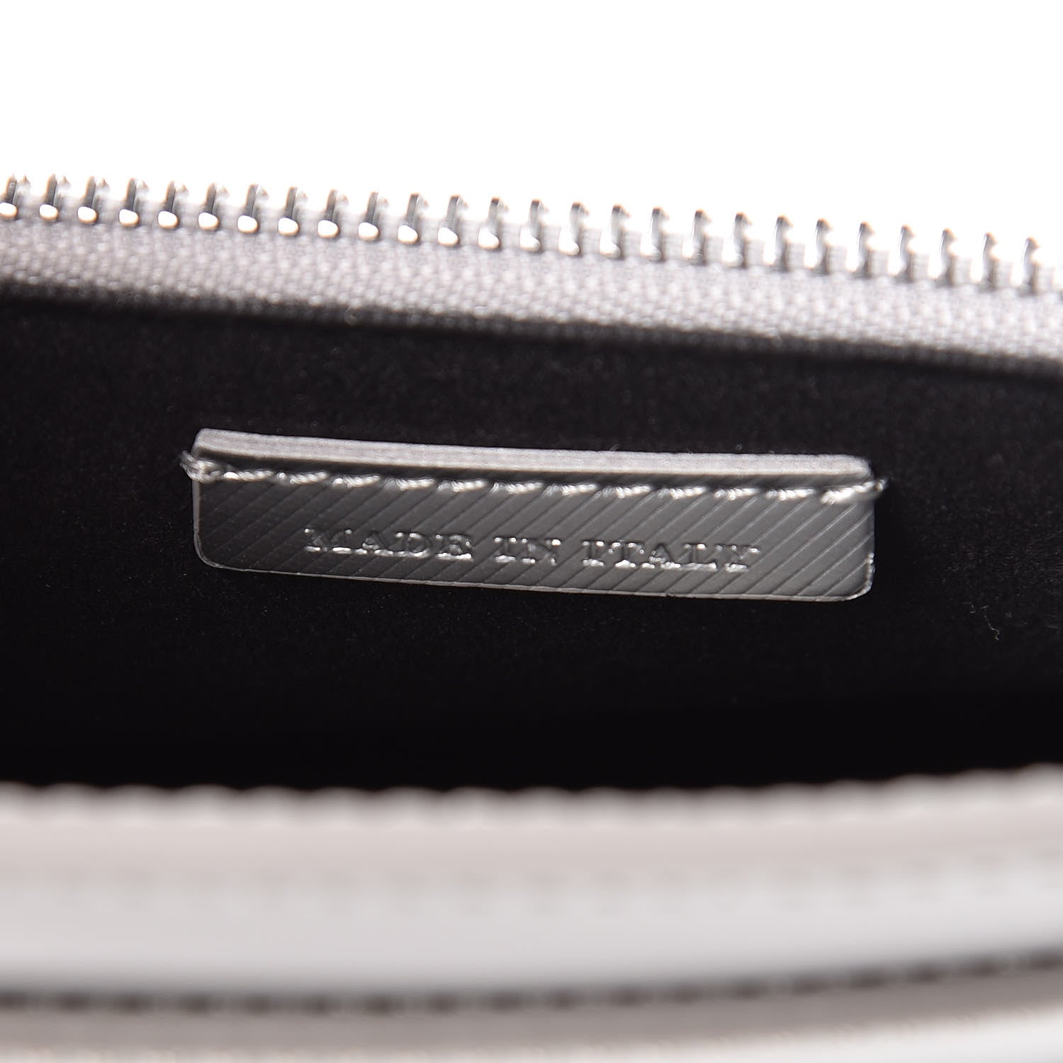 Burberry Metallic Trench Calfskin Medium Zip Lock Pouch Silver 7 of 11