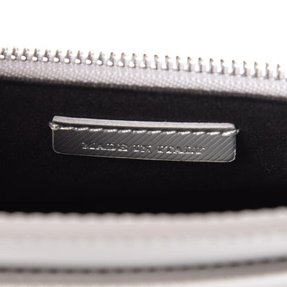 Burberry Metallic Trench Calfskin Medium Zip Lock Pouch Silver 7 of 11