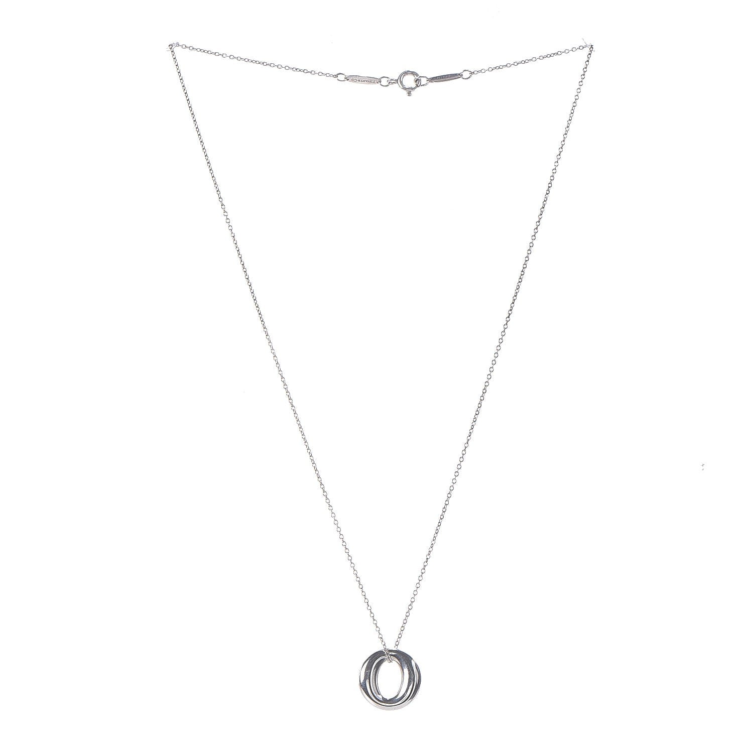 Tiffany Sterling Silver Elsa Peretti Sevillana Pendant Necklace 3 of 9