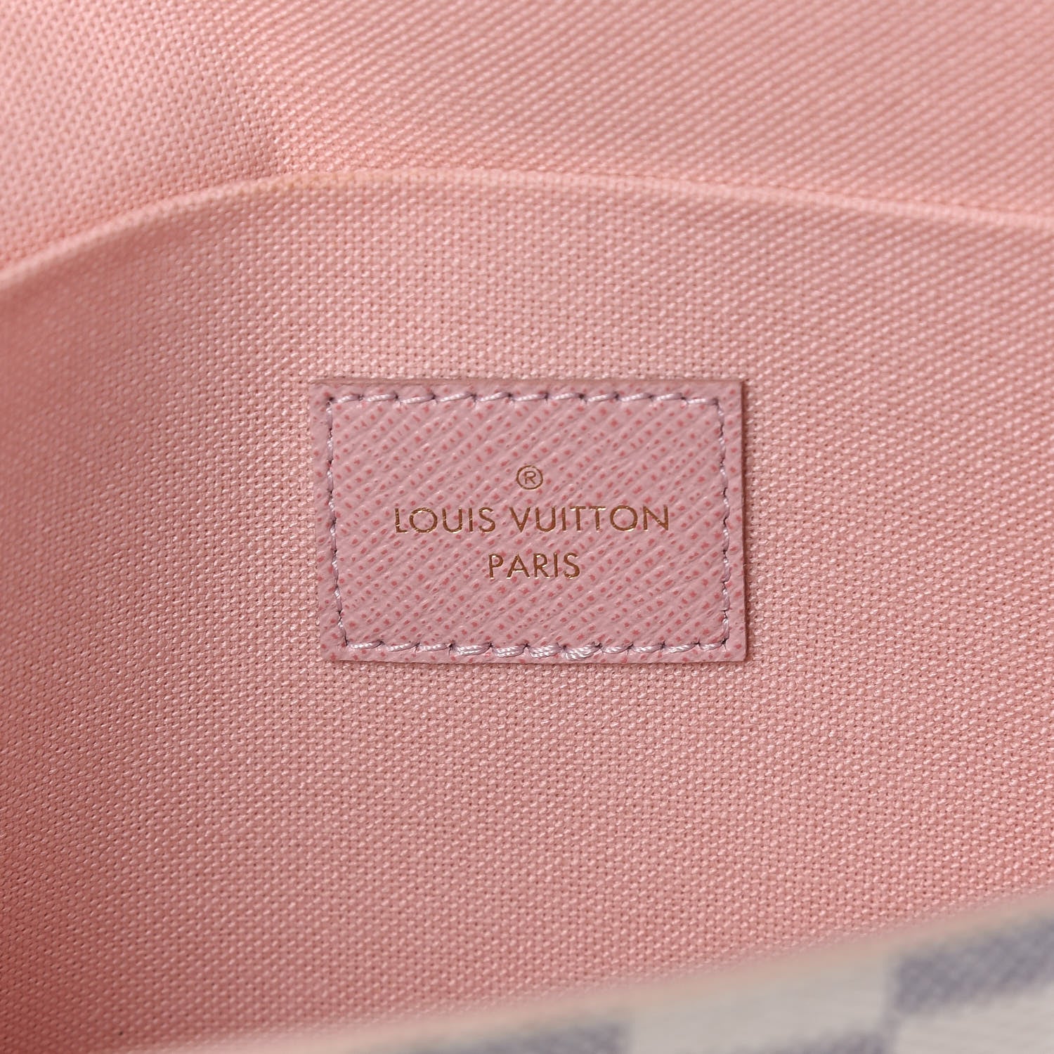 Louis Vuitton Damier Azur Pochette Felicie Chain Wallet Rose Ballerine 6 of 11