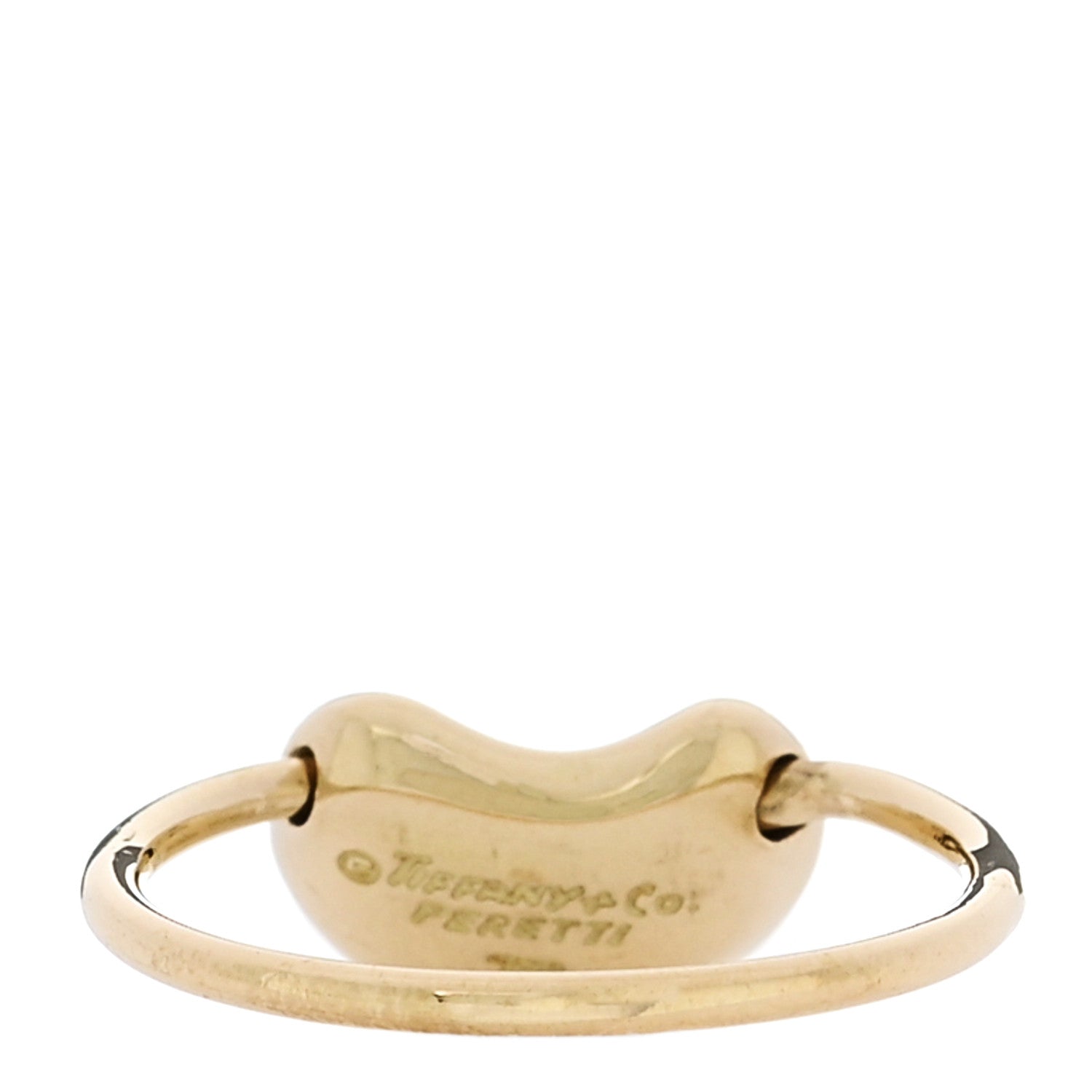 Tiffany 18K Yellow Gold Elsa Peretti Bean Ring 49 5 3 of 4