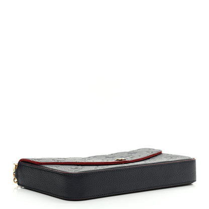 Louis Vuitton Empreinte Pochette Felicie Chain Wallet Marine Rouge 4 of 9