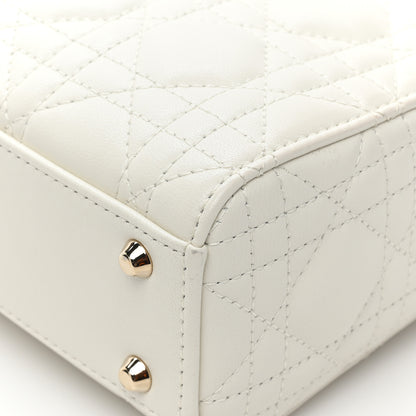 Christian Dior Lambskin Cannage Mini Lady Dior White 9 of 9