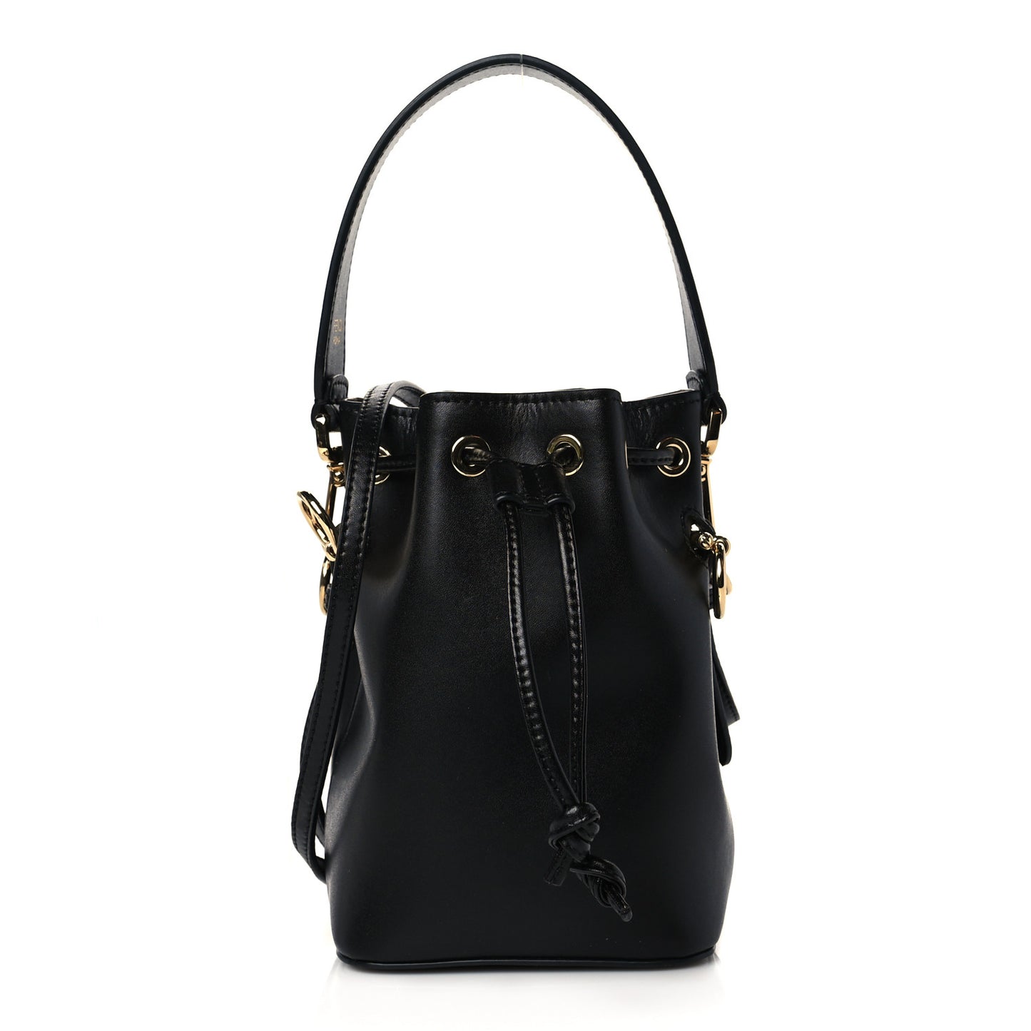 Vitello Liberty Lucido F is Fendi Mini Mon Tresor Bucket Bag Black