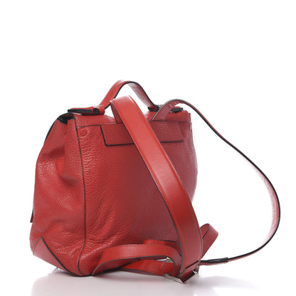 Proenza Schouler Pebbled Calfskin PS Courier Backpack Red 2 of 17