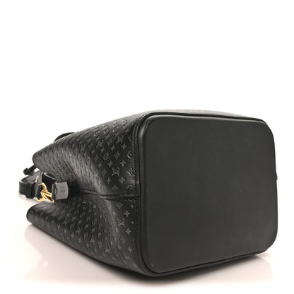 Louis Vuitton Calfskin Nanogram Embossed Neonoe BB Black 3 of 8
