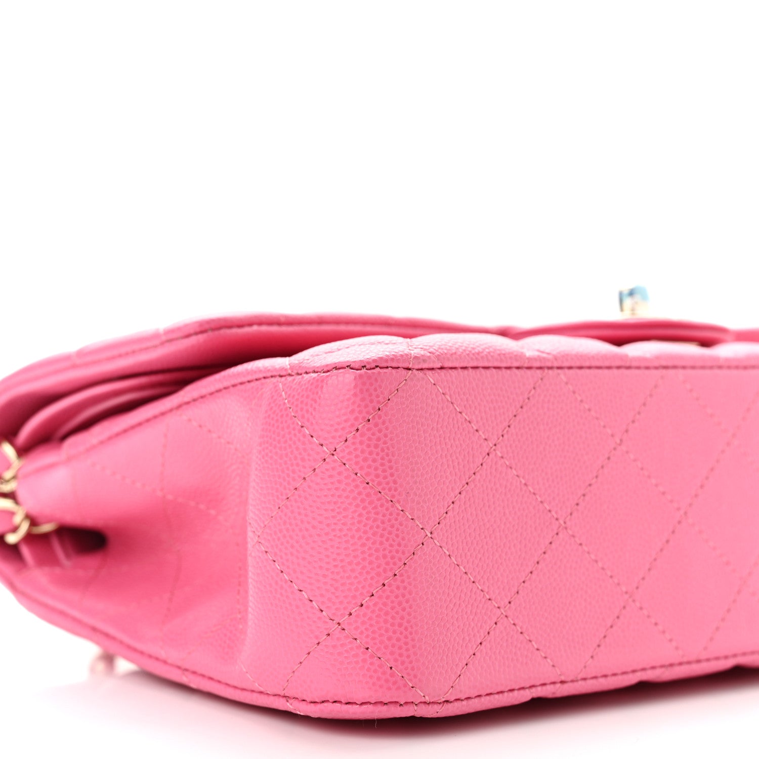 Chanel Caviar Quilted Medium Double Flap Pink 8 of 9