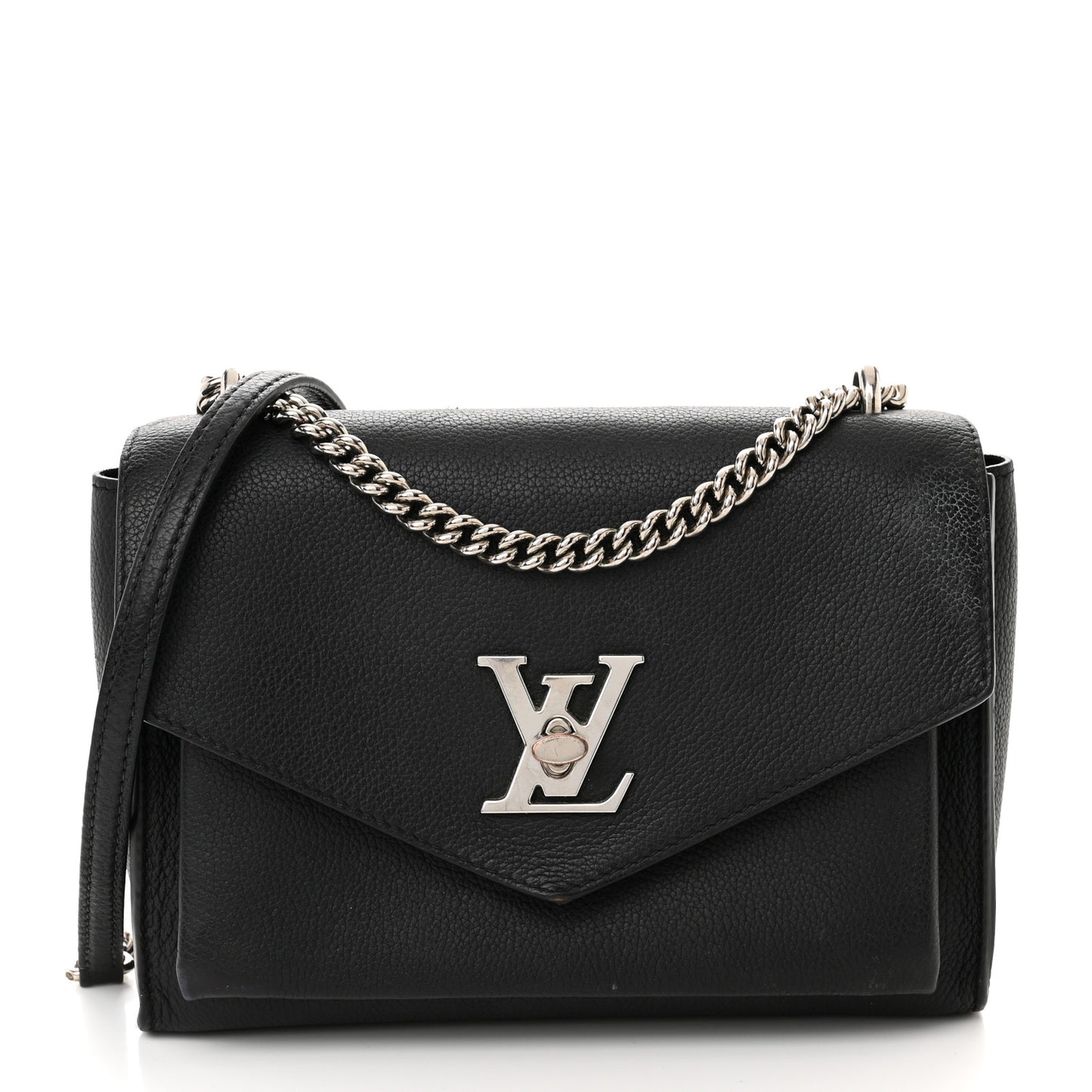 Soft Calfskin Mylockme Chain Bag BB Black