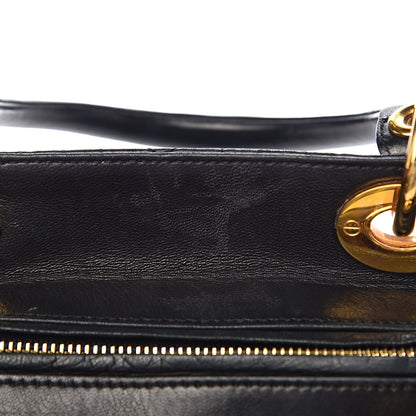 Christian Dior Lambskin Cannage Medium Lady Dior Black 9 of 22