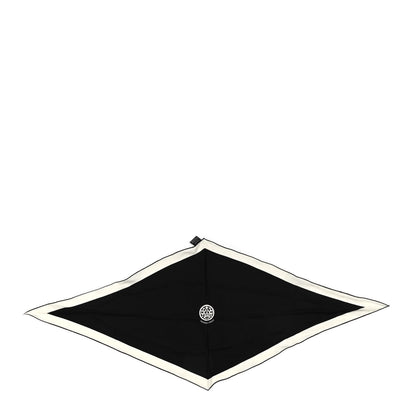 Hermes Silk Blason Losange Scarf MM Black White 1 of 3