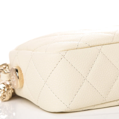 Chanel Caviar Quilted Mini Coco Tassel Camera Case White 8 of 10