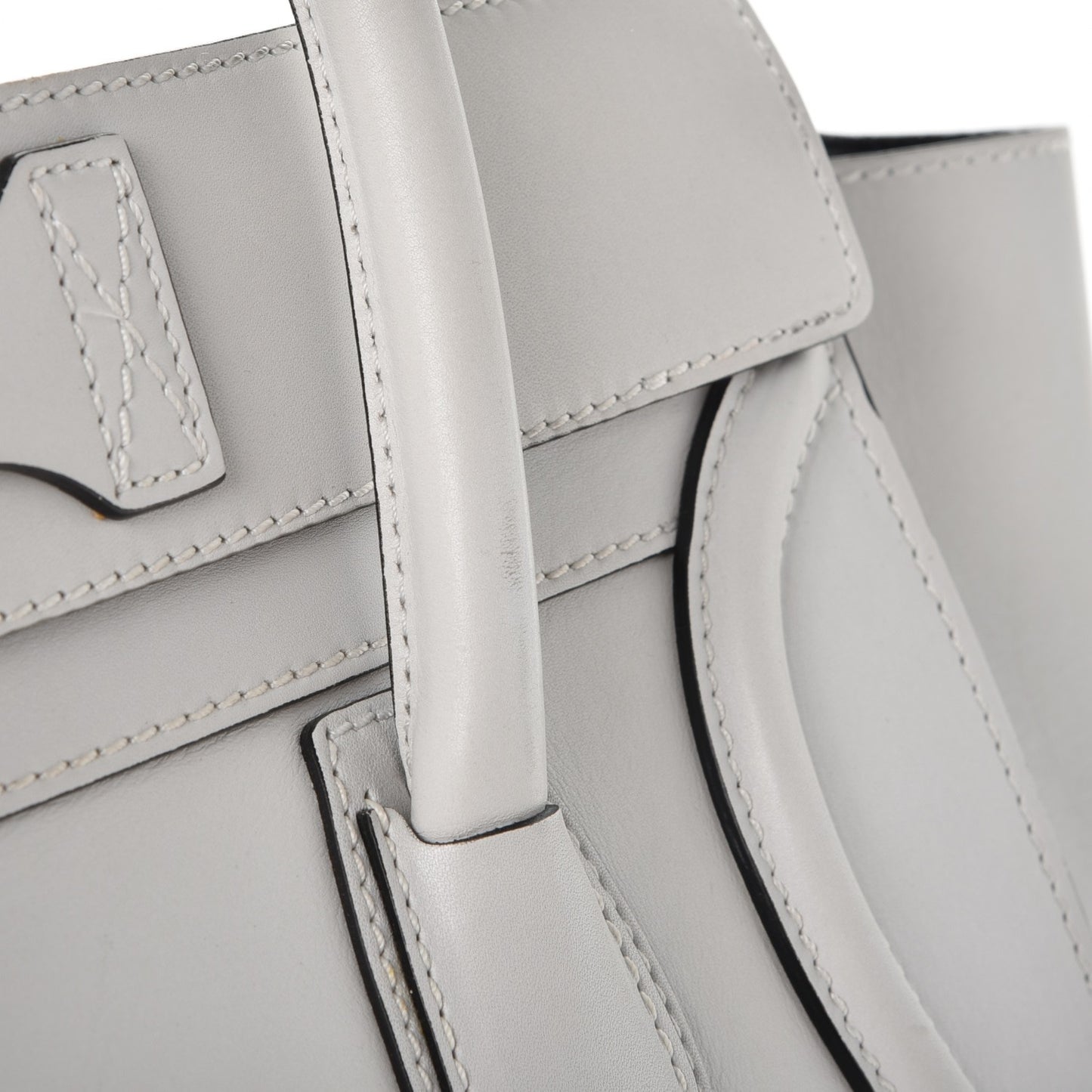 Smooth Calfskin Mini Luggage White