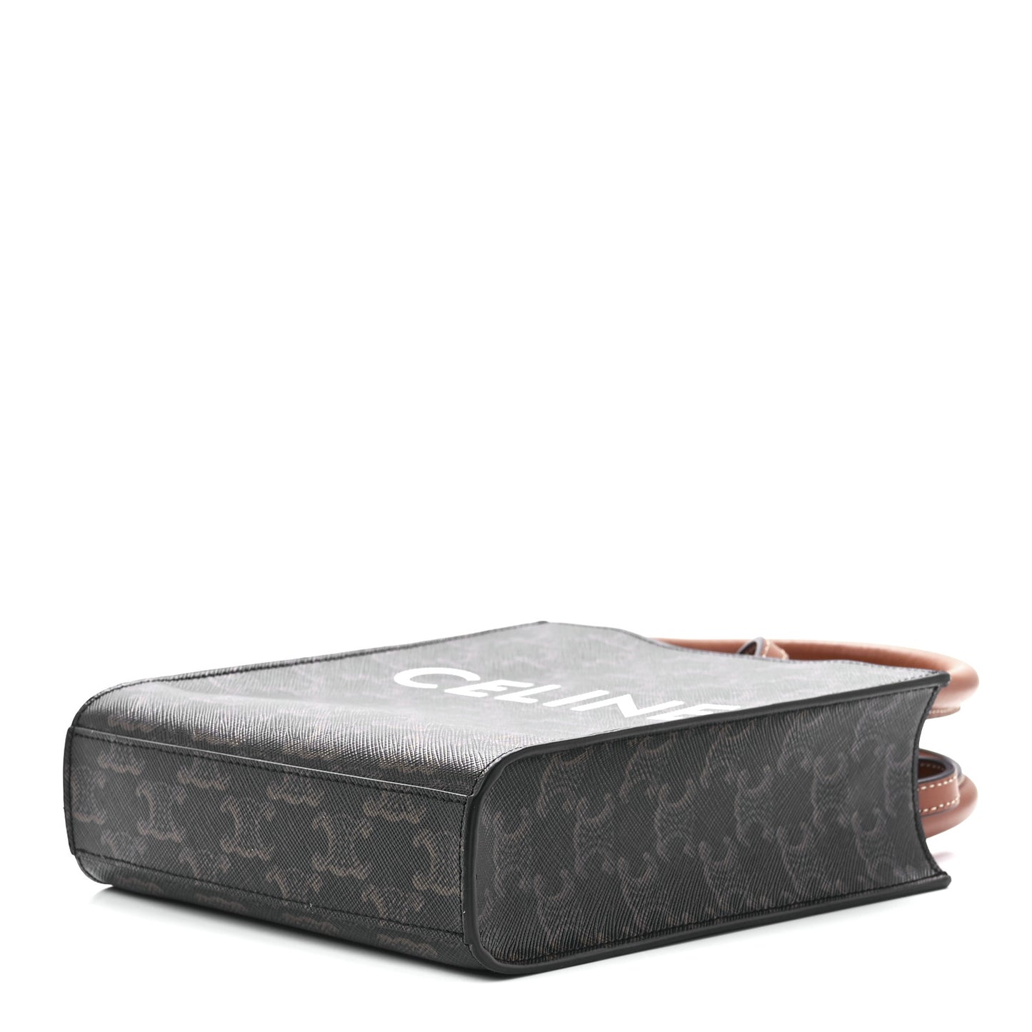 Triomphe Canvas Calfskin Mini Vertical Cabas Tan
