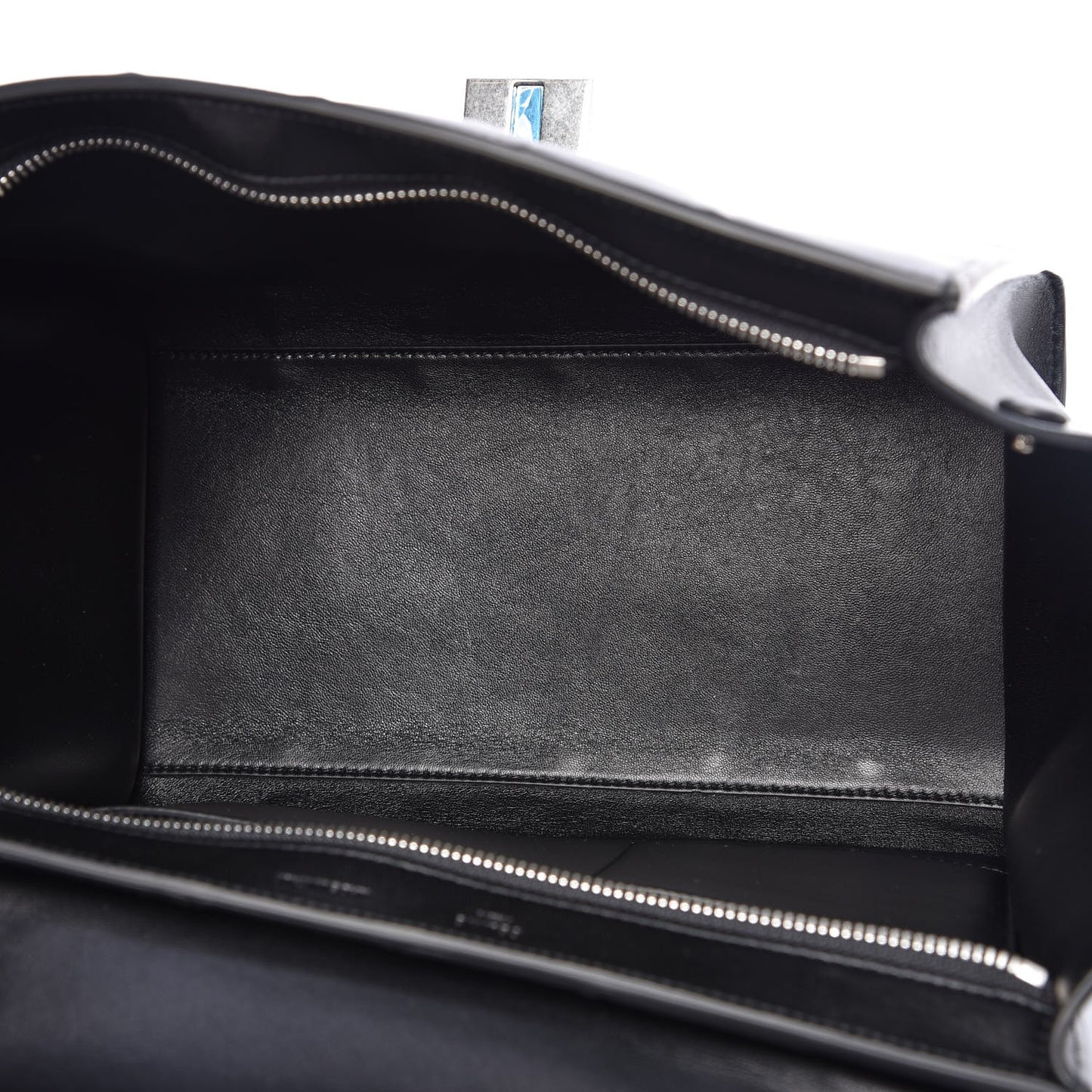 Lambskin Quilted Small Trapeze Black