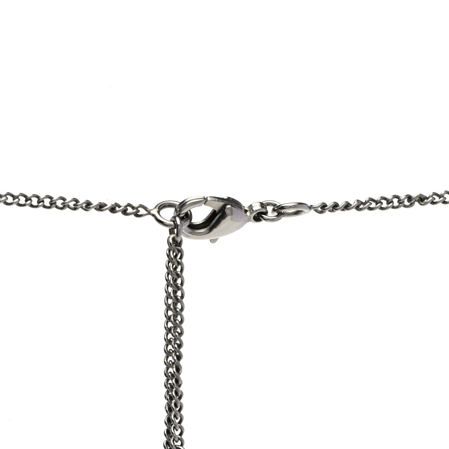 Ruthenium Gripoix Pearl CC Pendant Necklace Black White Pink