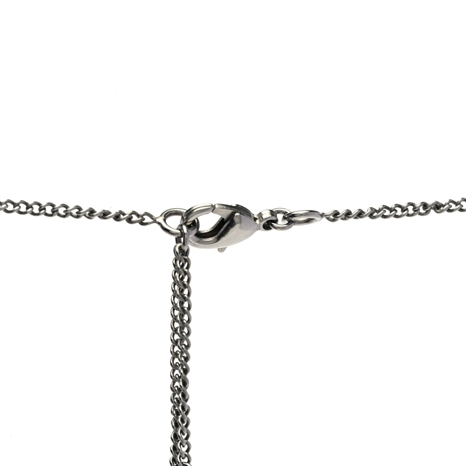 Chanel Ruthenium Gripoix Pearl CC Pendant Necklace Black White Pink 4 of 6