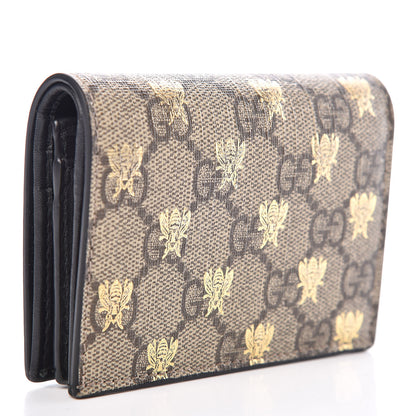Gucci GG Supreme Monogram Bee Print Card Case 3 of 9