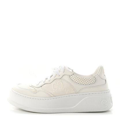 Gucci Calfskin GG Tennis Embossed Perforated Womens Platform 55mm Sneakers Great White 1 of 17