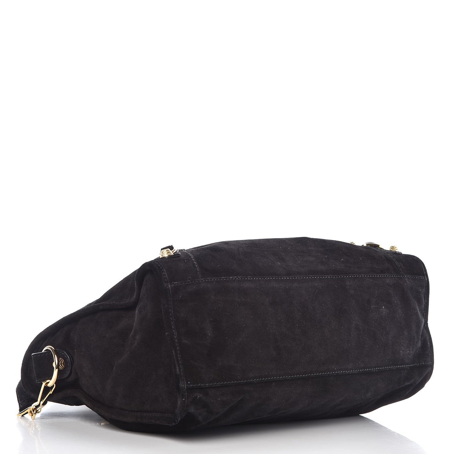 Baby Daim Suede Giant 12 Gold Hardware City Black
