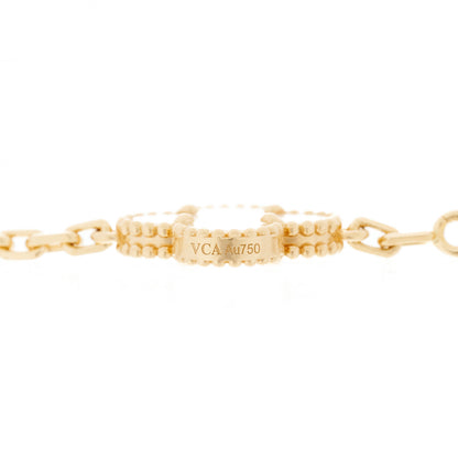 Van Cleef & Arpels 18K Yellow Gold Mother of Pearl 5 Motifs Vintage Alhambra Bracelet 3 of 7