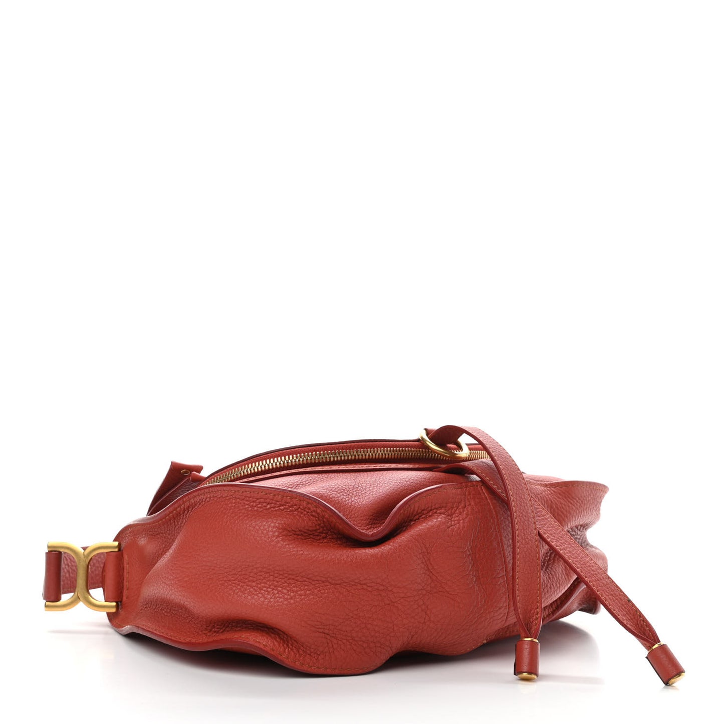 Calfskin Medium Marcie Round Zip Crossbody Bag Maple Leaf