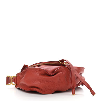 Chloe Calfskin Medium Marcie Round Zip Crossbody Bag Maple Leaf 4 of 9