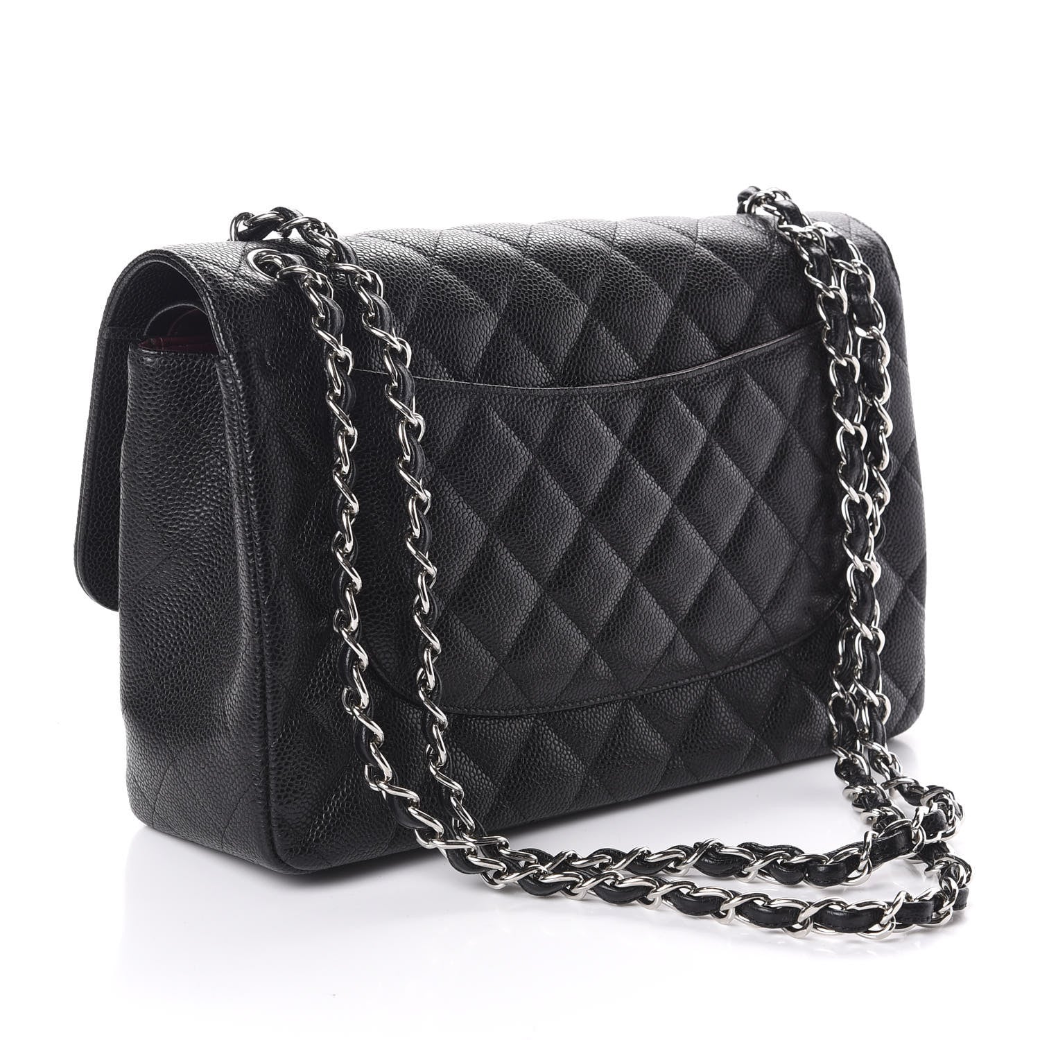 Chanel Caviar Quilted Jumbo Double Flap Black 3 of 10