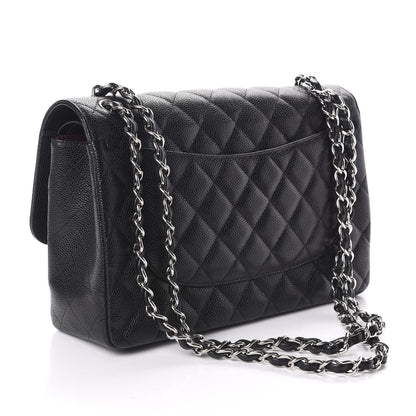 Chanel Caviar Quilted Jumbo Double Flap Black 3 of 10