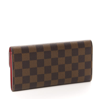 Louis Vuitton Damier Ebene Emilie Wallet Red 3 of 7