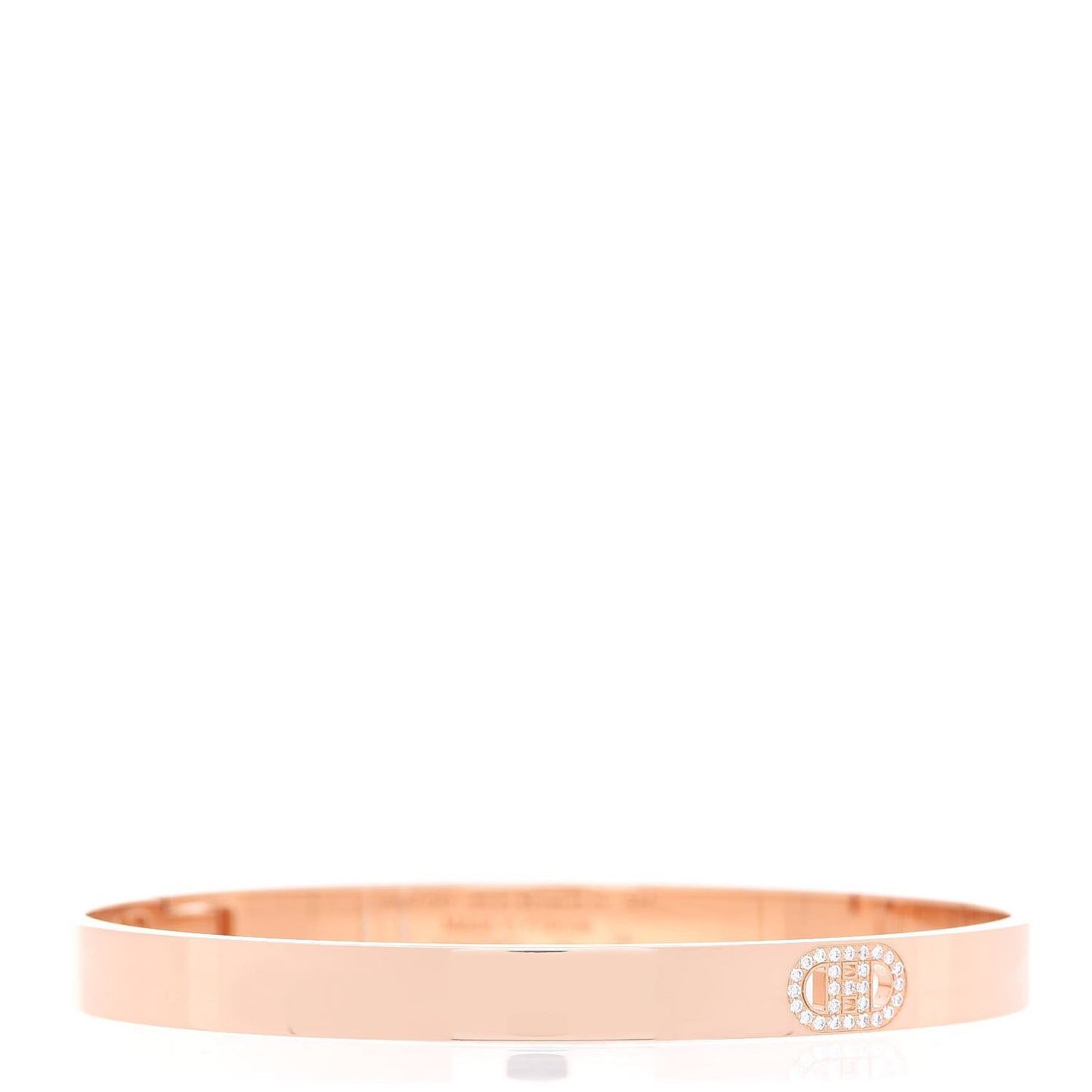 18K Rose Gold Diamond PM H D'Ancre Bracelet SH