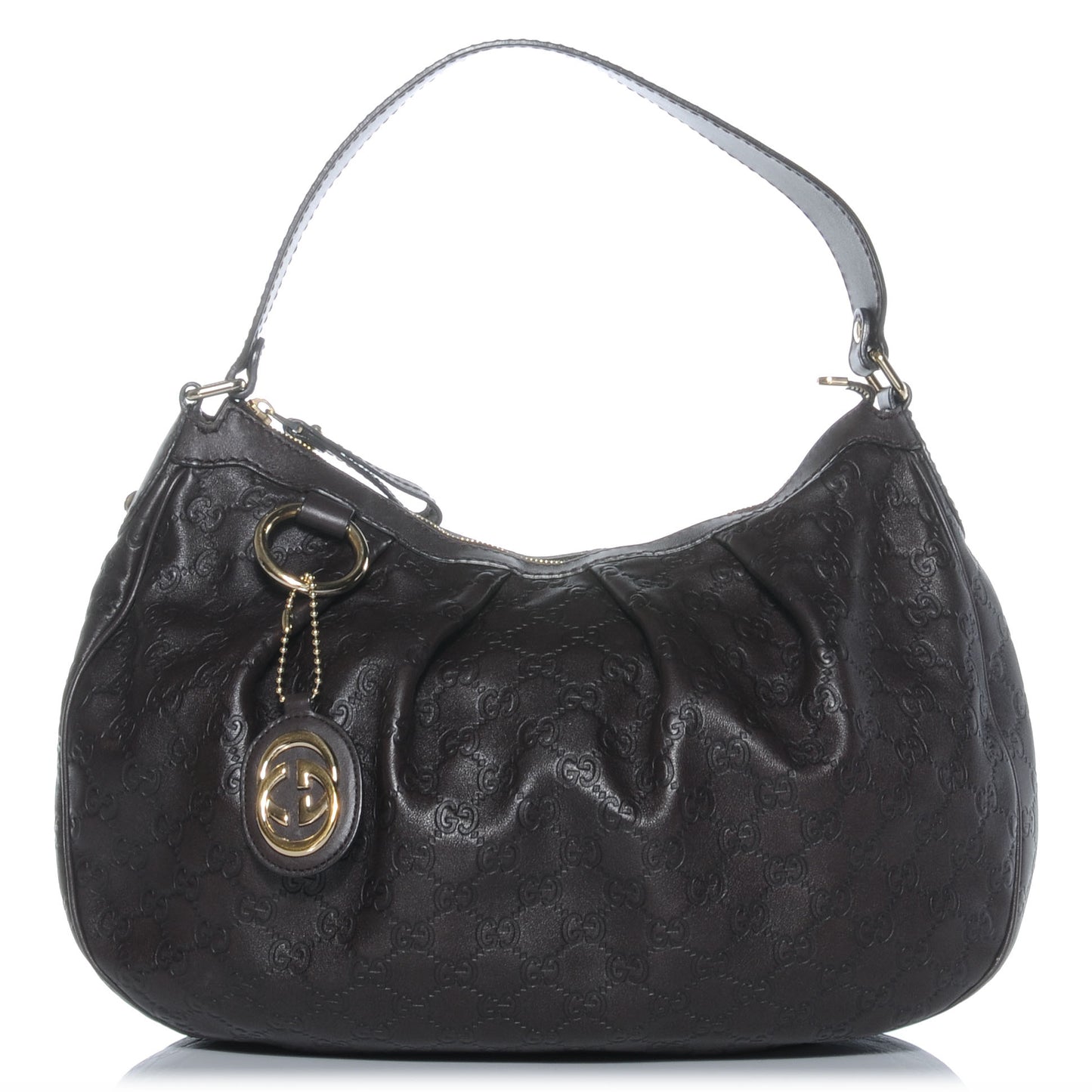 Guccissima Medium Sukey Hobo Dark Brown