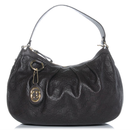 Gucci Guccissima Medium Sukey Hobo Dark Brown 1 of 7