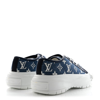 Louis Vuitton Denim Monogram Squad Sneakers 39 Marine 4 of 10