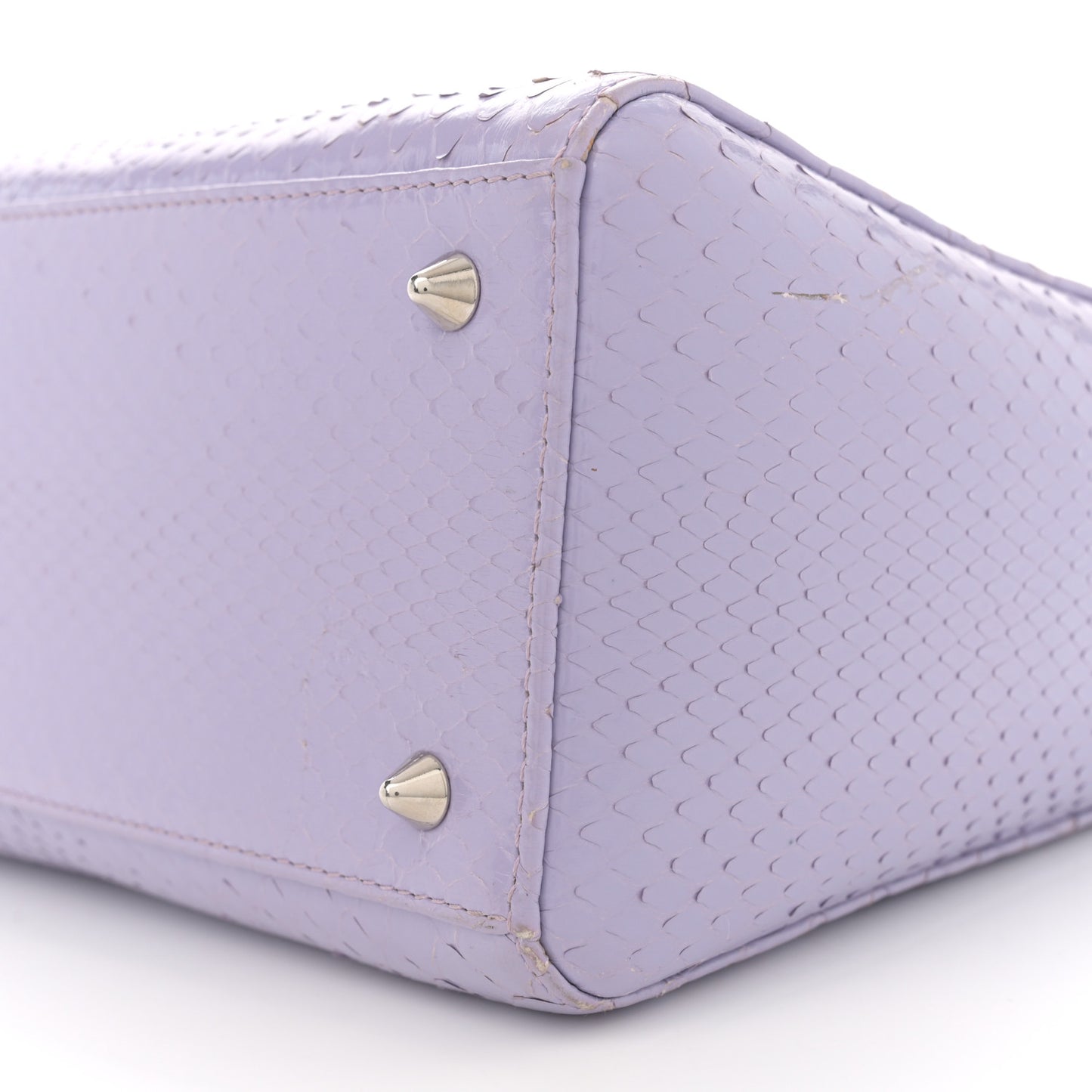 Snakeskin Medium Lady Dior Purple
