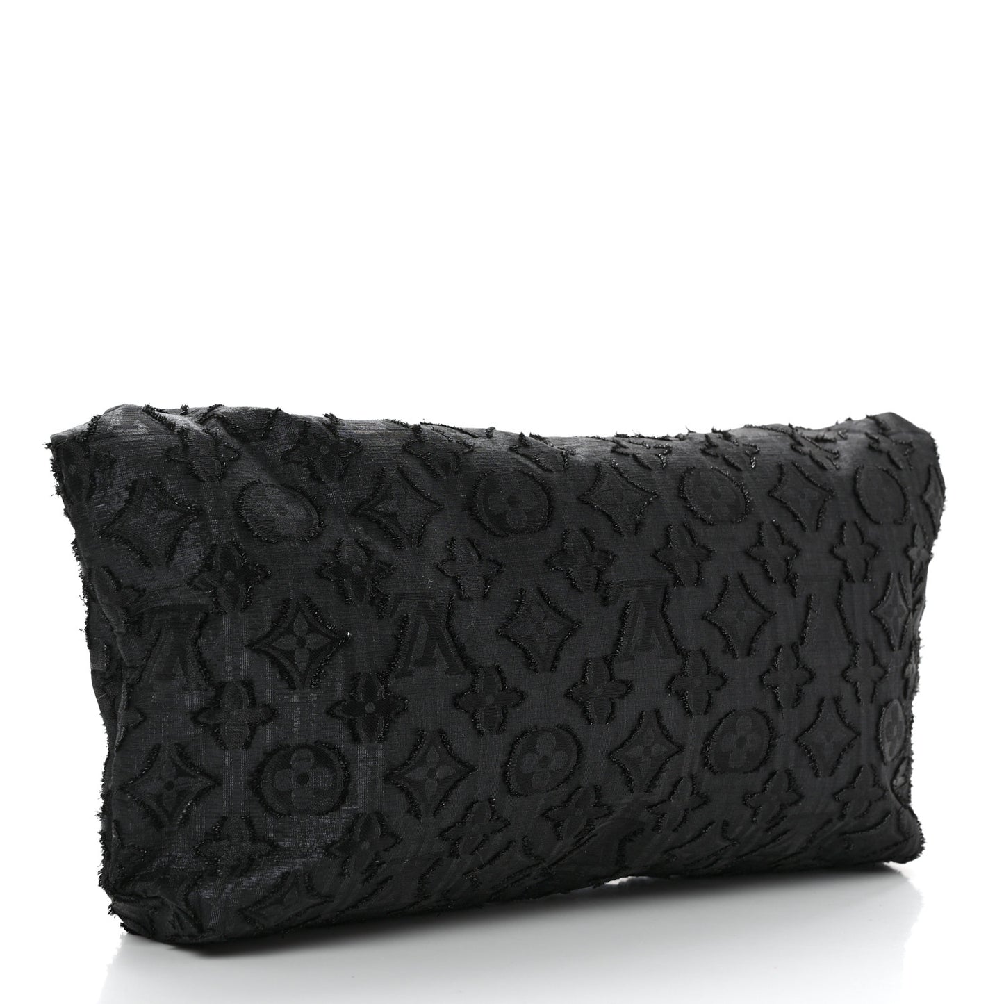 Lurex Quilted Monogram Altair Clutch Black