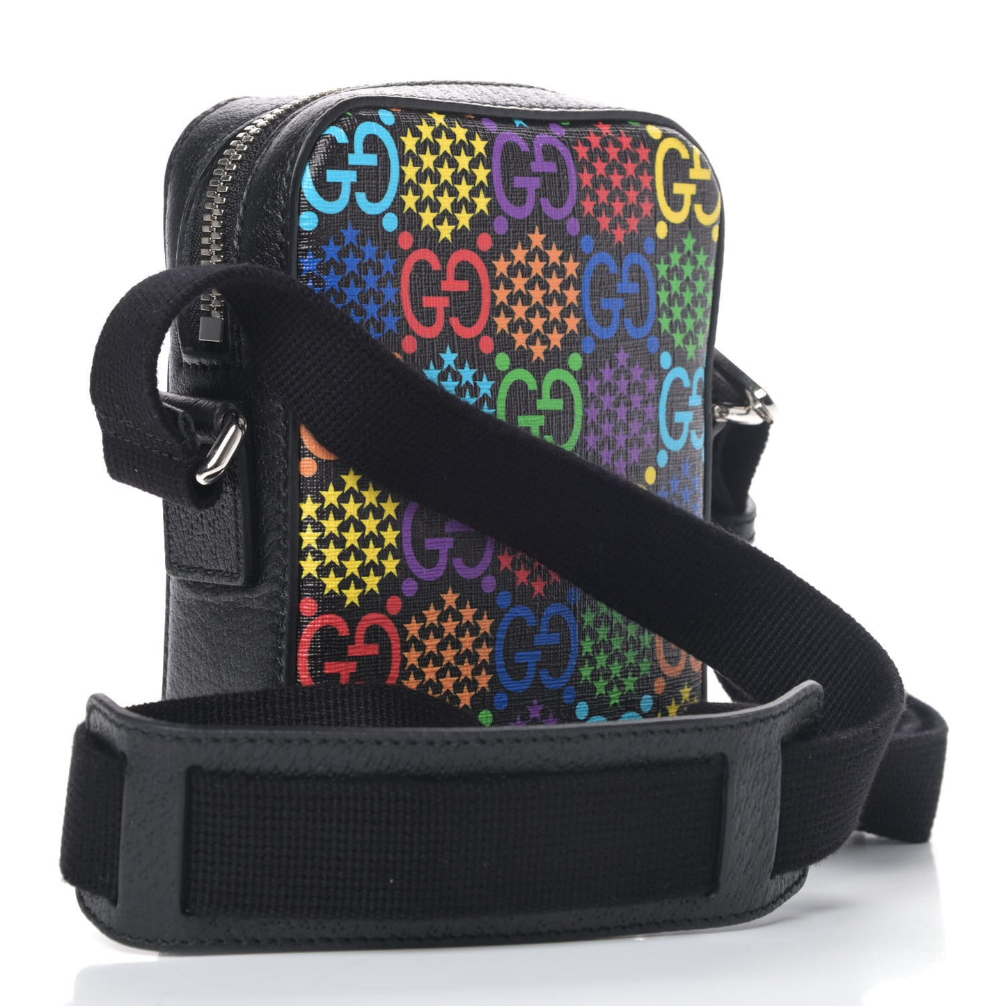 GG Supreme Monogram Psychedelic Messenger Bag Black