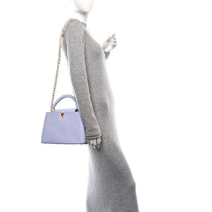 Louis Vuitton Taurillon Braided Chain Capucines BB Iris Creme 2 of 9