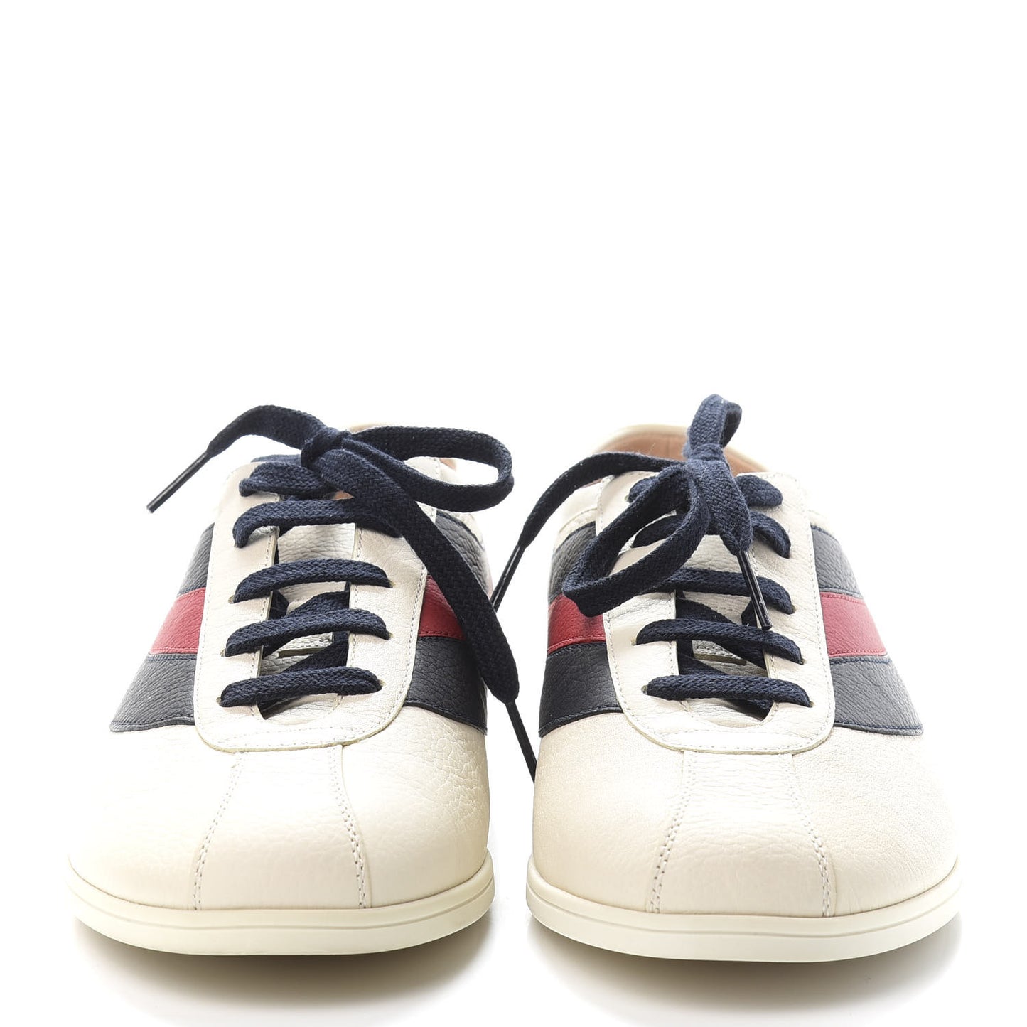 Calfskin Mens Web Falacer Sneakers 7.5 White Blue