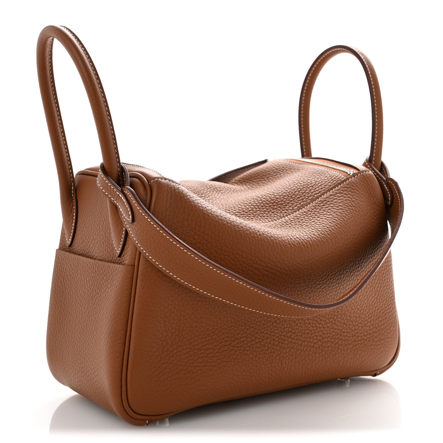 Hermes Taurillon Clemence Lindy 26 Gold 3 of 11