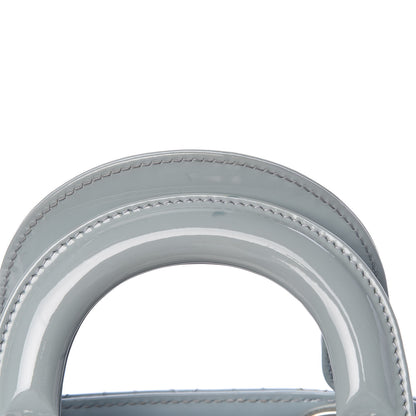 Christian Dior Patent Cannage Mini Lady Dior Light Blue 11 of 17