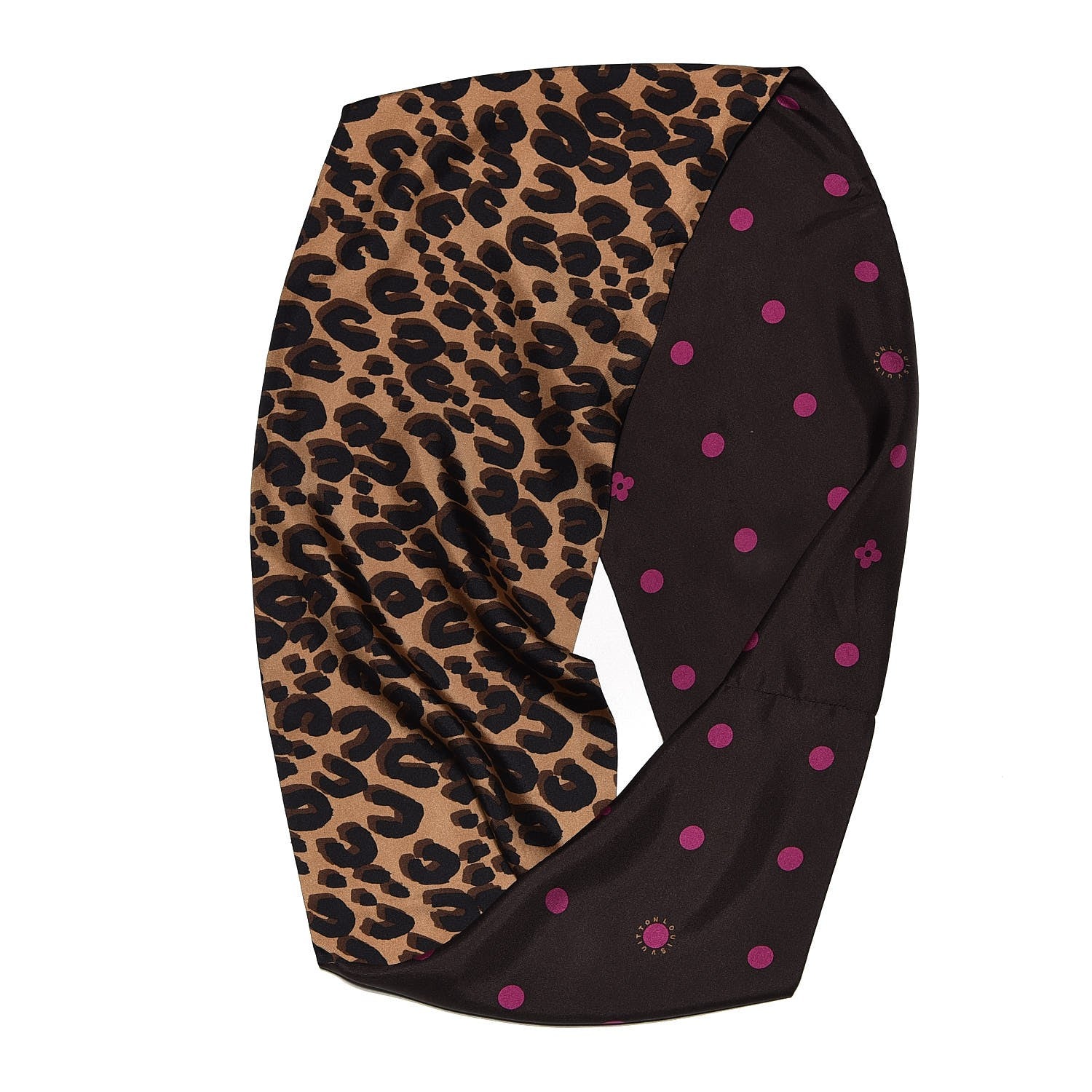 Louis Vuitton Silk Leopard Snood Scarf 4 of 4