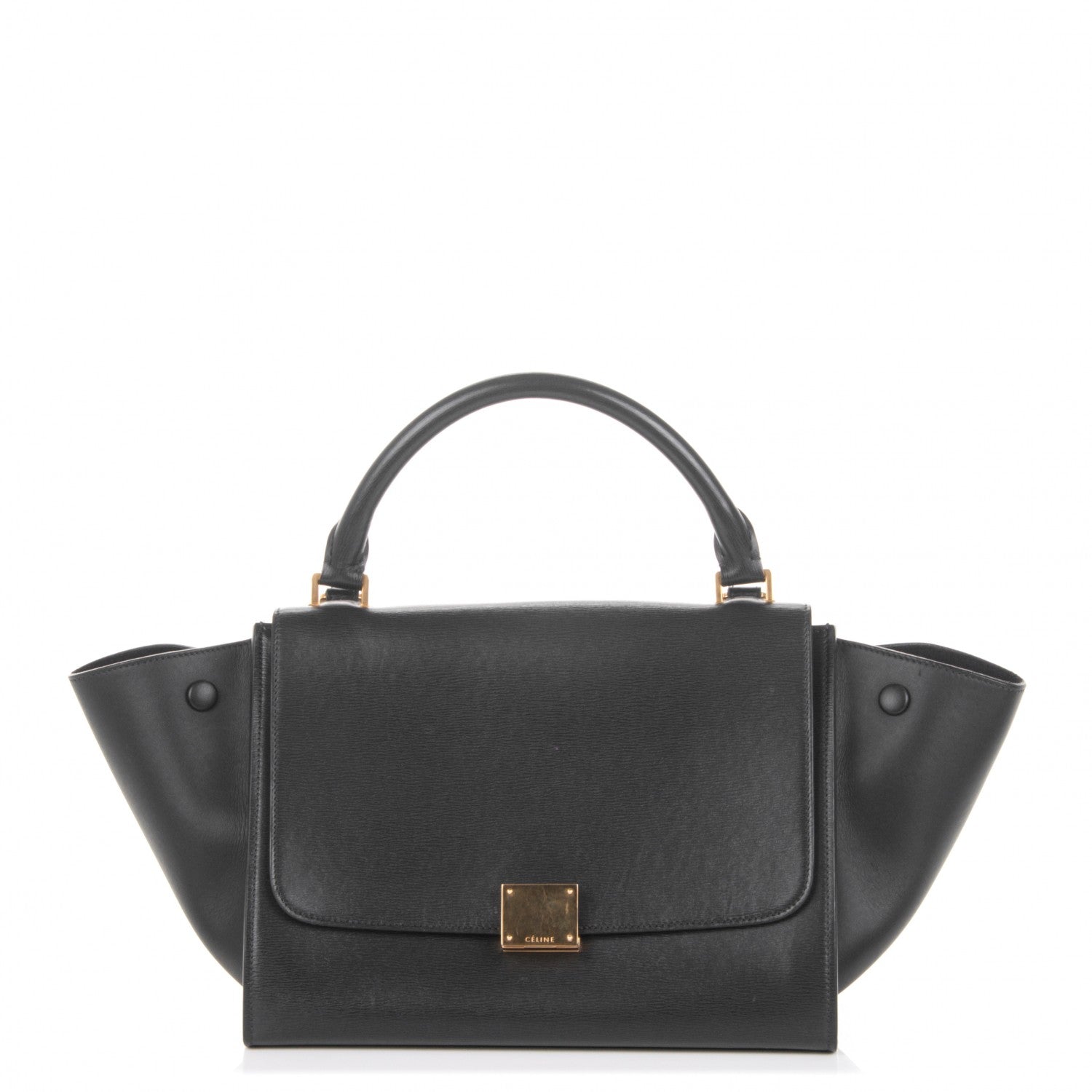 Celine Liege Calfskin Small Trapeze Black 1 of 6