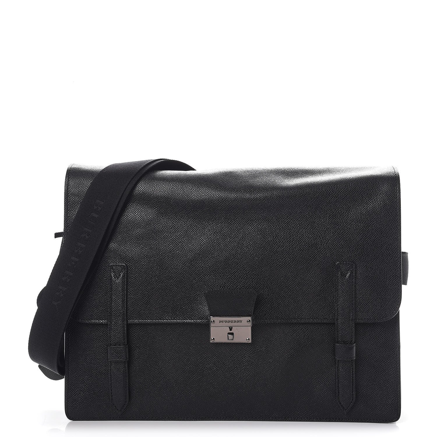 Burberry London Grainy Calfskin Rivendale Messenger Bag Black 1 of 17