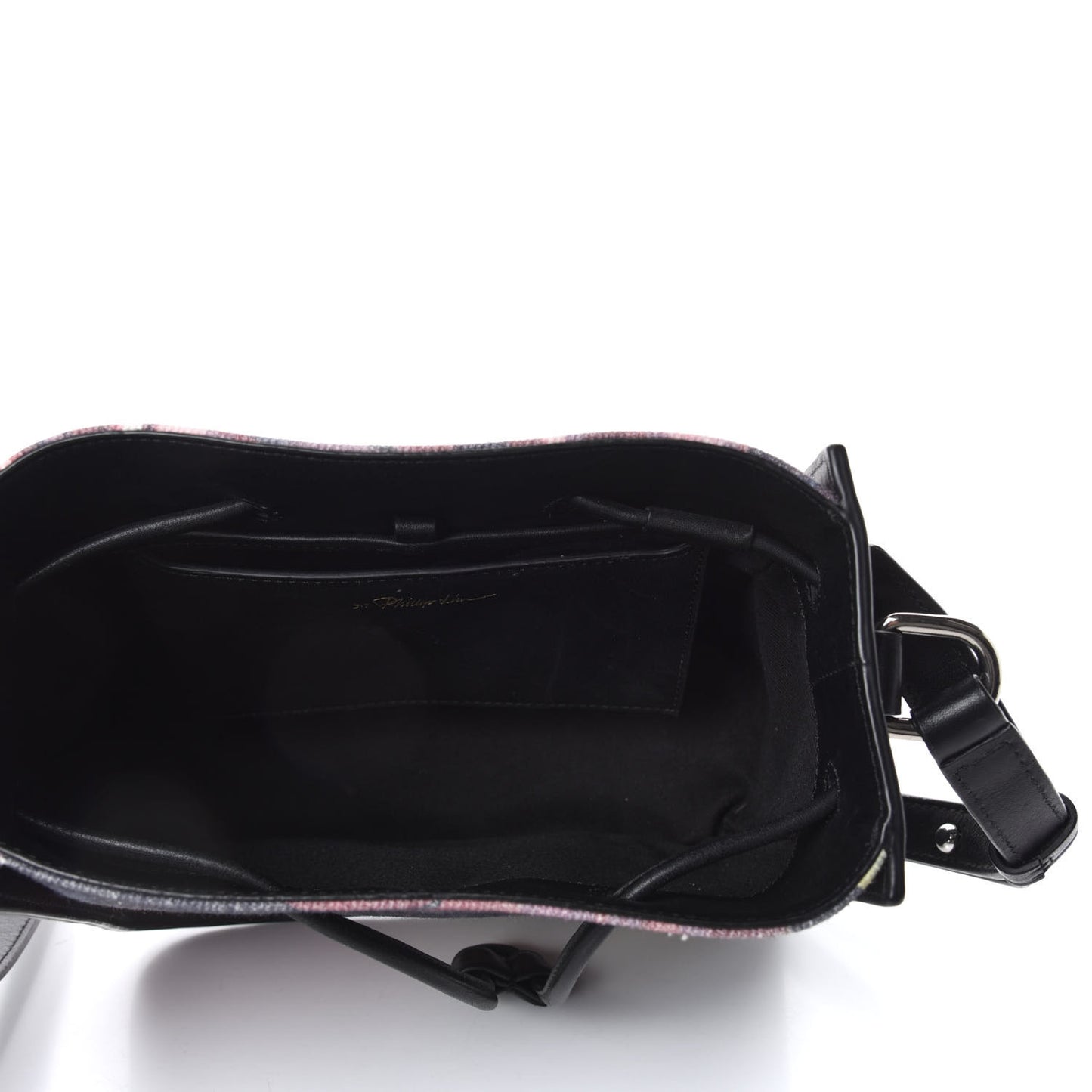 Denim Painted Mini Soleil Bucket Bag Black
