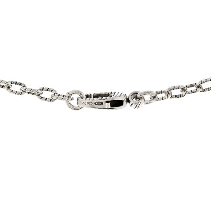 Gucci Sterling Silver Textured Interlocking G Pendant Necklace 6 of 6