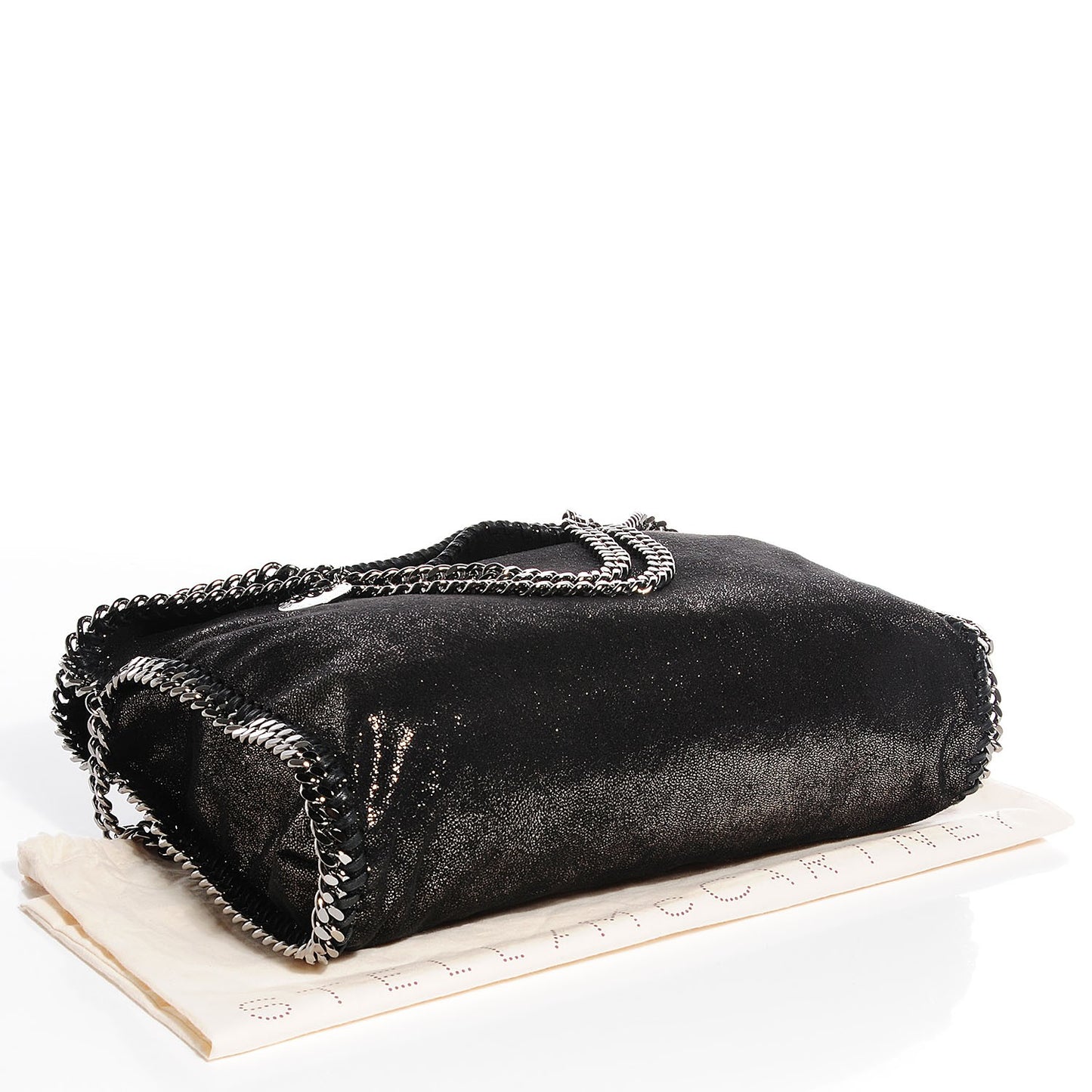 Faux Leather Falabella Chamois Foldover Big Tote Ruthenium
