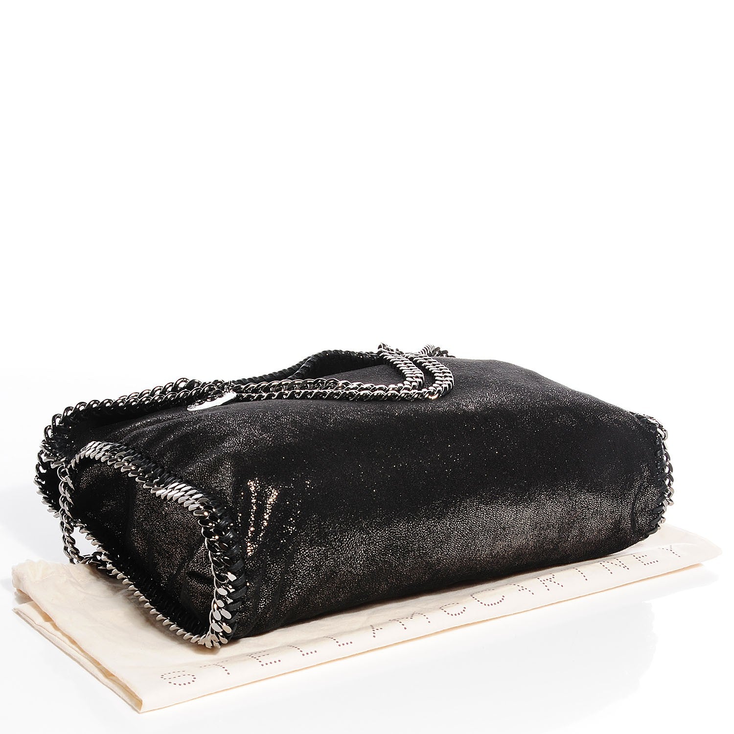 Stella McCartney Faux Leather Falabella Chamois Foldover Big Tote Ruthenium 4 of 8